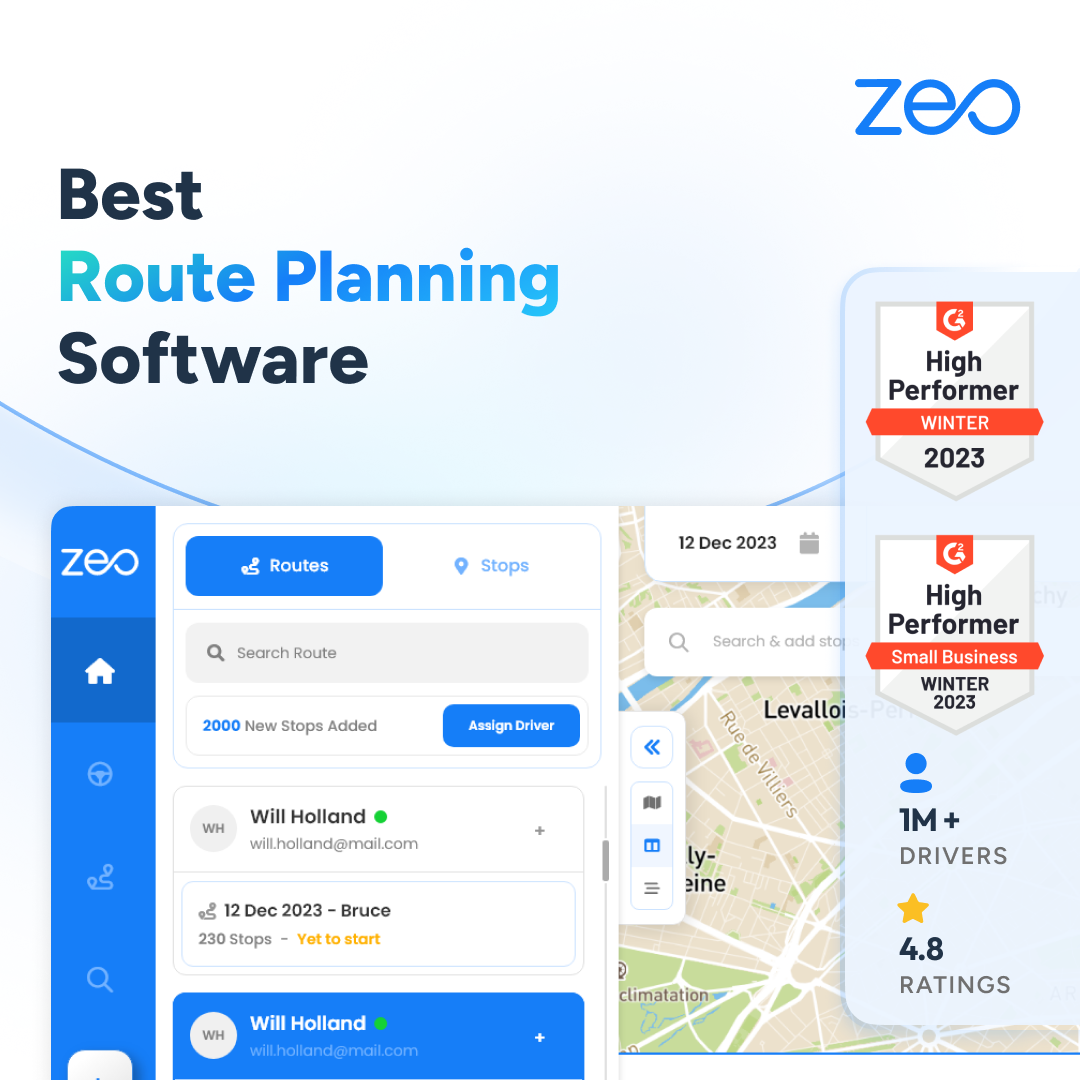 screenshot of Zeo Route Planner